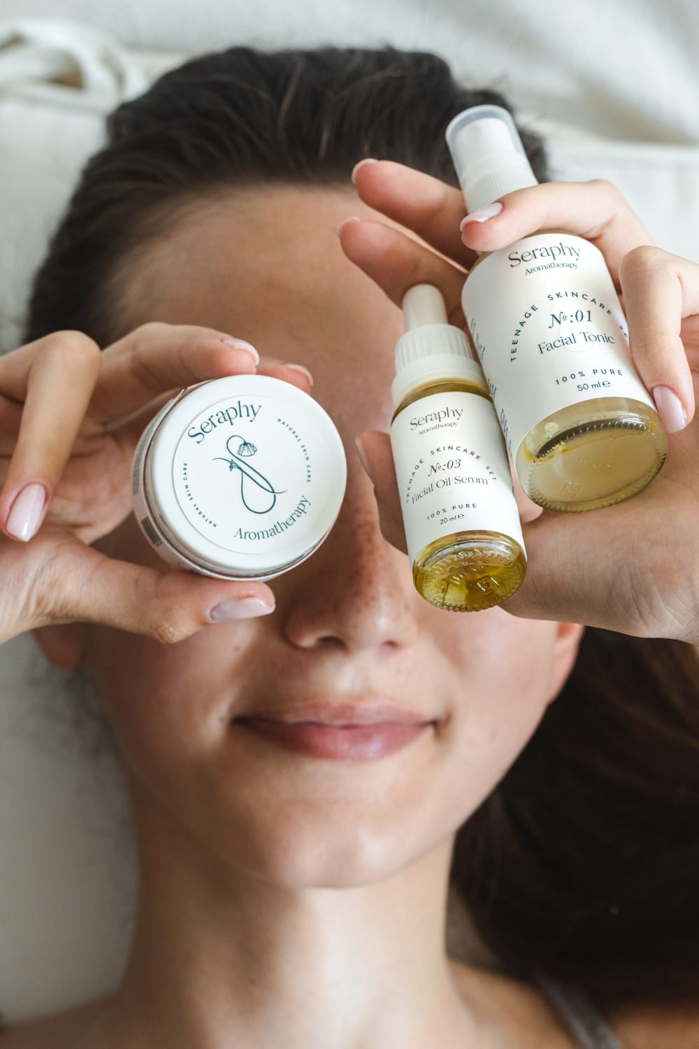 Seraphy Aromatherapy-Sivilce- Akne Karşıtı- Üç Adımlı Bakım Seti % 100 Pure-Cilt Bakım Setleri-1-Milagron.com