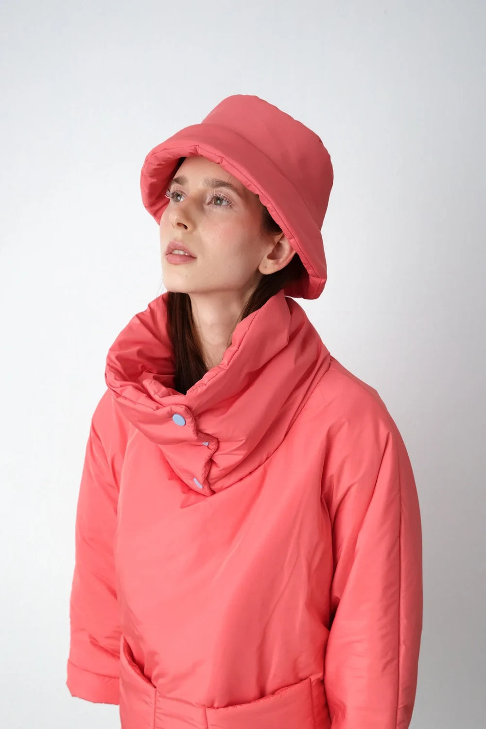 Serein Co-Pofur Şapka Fuşya-Bucket Hat-2-Milagron.com