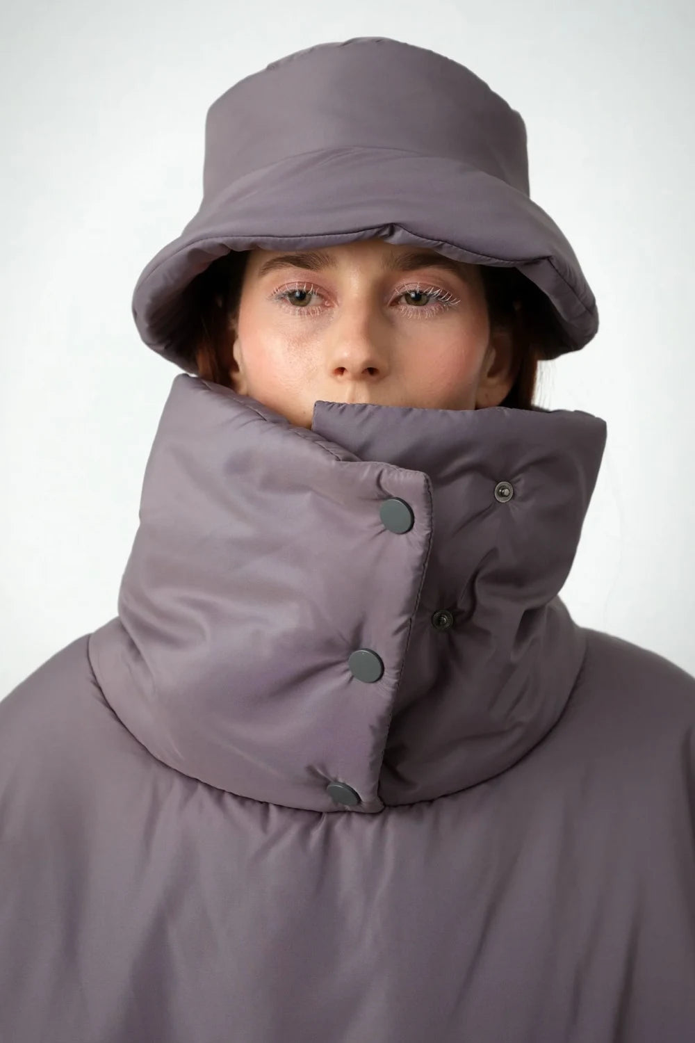 Serein Co-Pofur Şapka Gri-Bucket Hat-1-Milagron.com