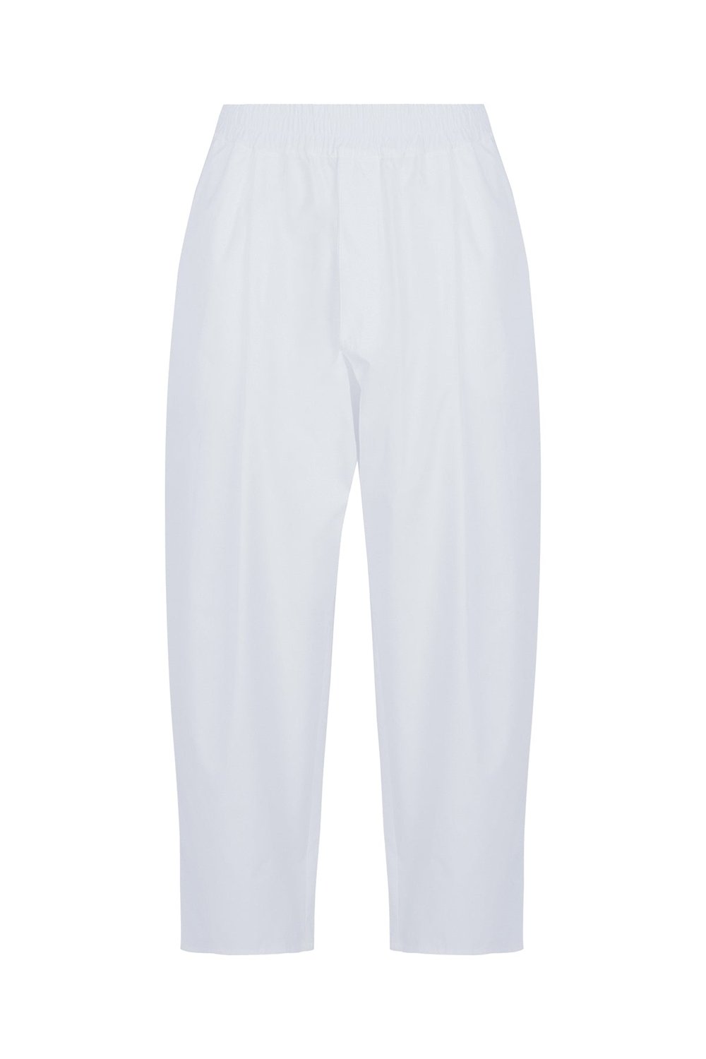 Sertaç Taşdelen-Beyaz %100 Keten Beli Lastikli Bol Paça Erkek Pantolon Model P 01-Pantolon-2-Milagron.com