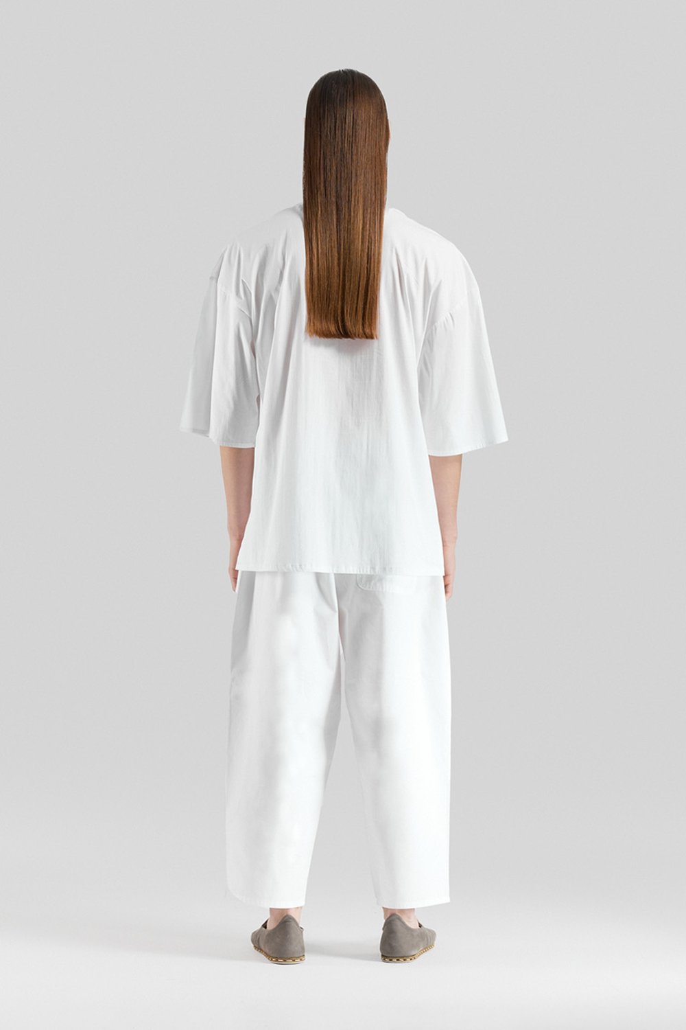 Sertaç Taşdelen-Beyaz %100 Pamuk Yuvarlak Yaka Oversized Erkek T-shirt Model T 01-T-Shirts-3-Milagron.com