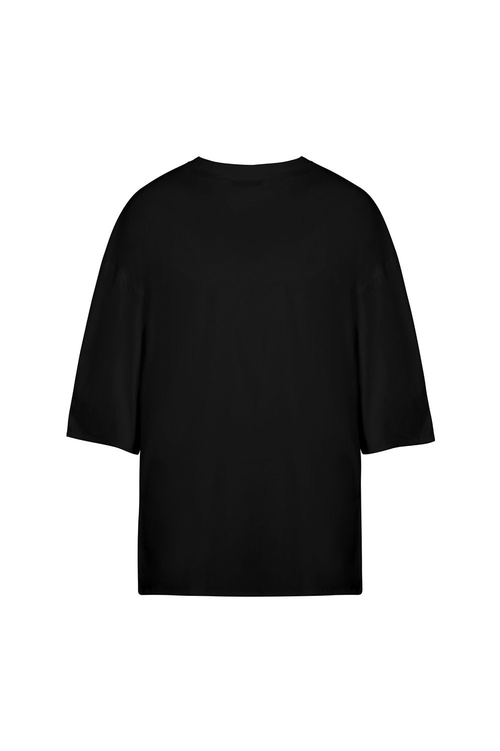 Sertaç Taşdelen-Siyah %100 Pamuk Yuvarlak Yaka Oversized Erkek T-shirt Model T 04-T-Shirts-2-Milagron.com