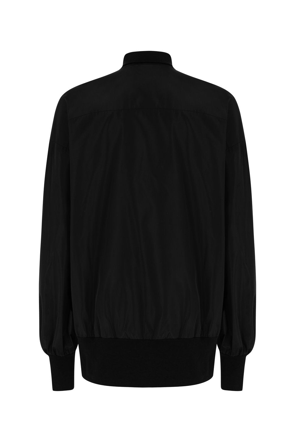 Sertaç Taşdelen-Siyah %100 Polyester Fermuarlı Oversized Erkek Bomber Ceket Mont J 03-Ceket-6-Milagron.com