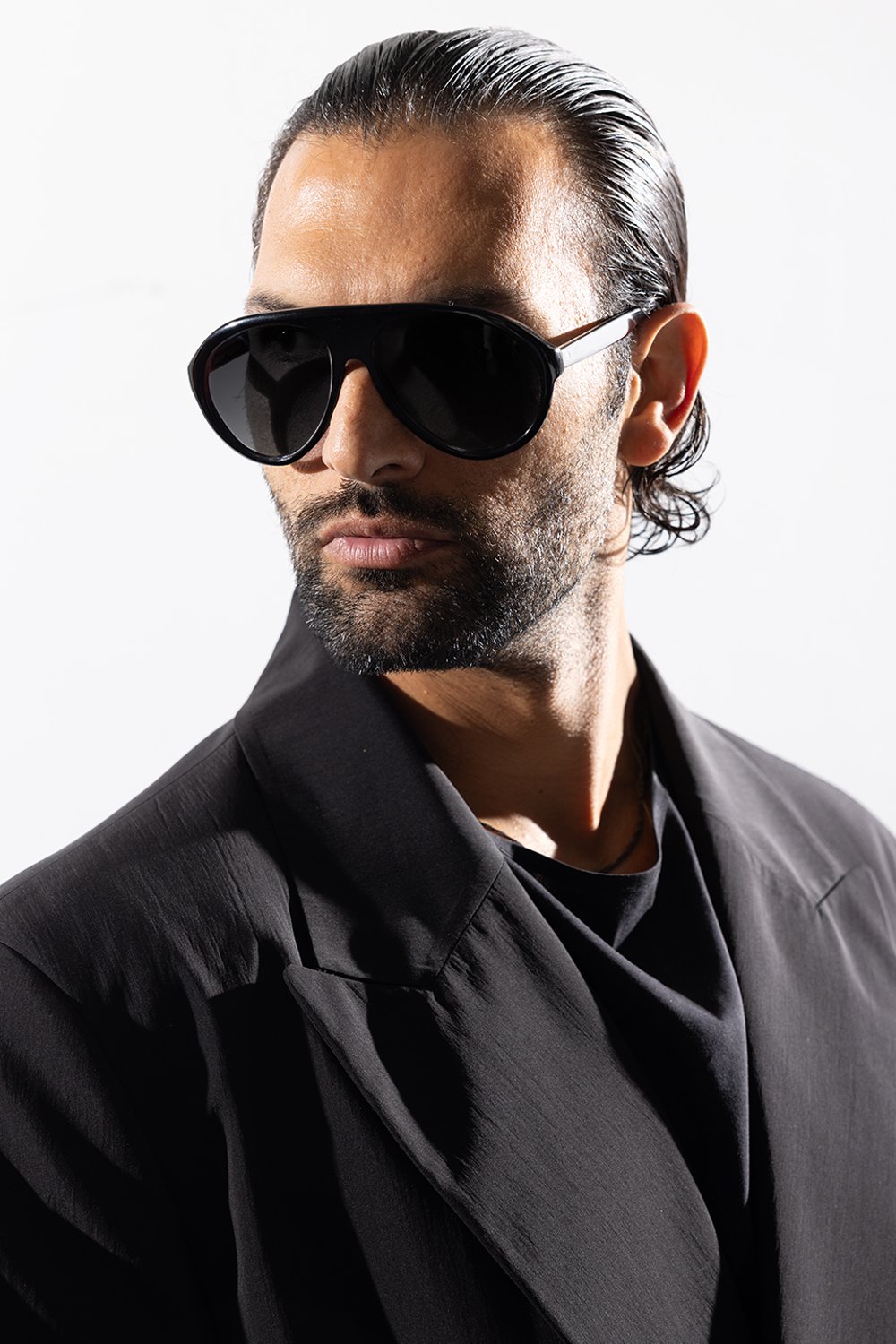 Sertaç Taşdelen-Siyah Camlı Siyah Çerçeveli Asetat Cr-39 Uv 400 Unisex Güneş Gözlüğü Model G 02-Güneş Gözlüğü-1-Milagron.com