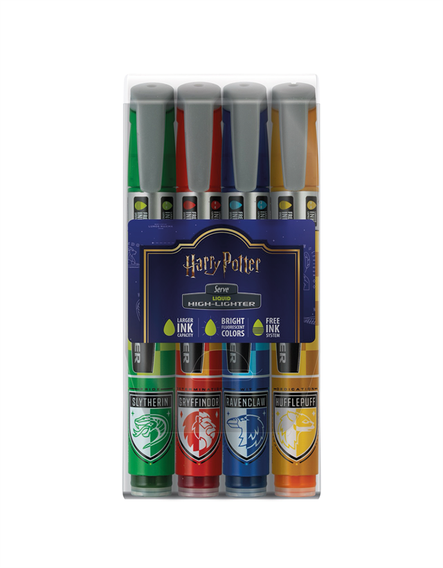 Serve Harry Potter 4'Lü Damalı Fosforlu Kalem Seti