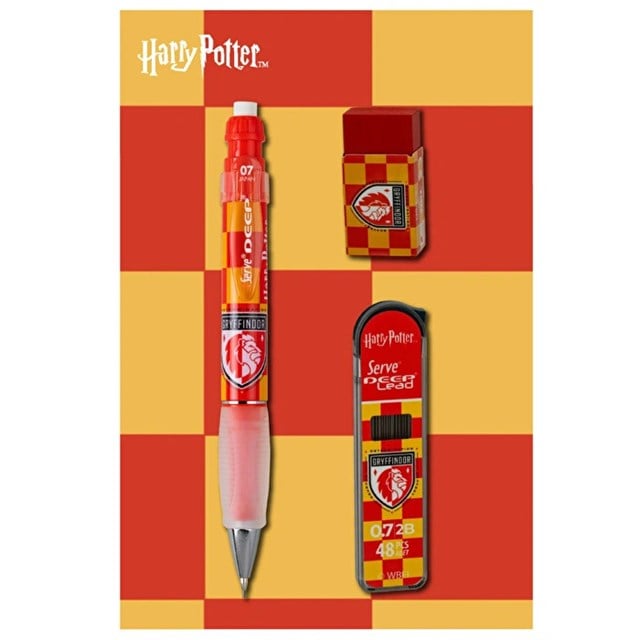 Serve-Harry Potter Gryffindor Damalı 3'lü Kalem Seti — 0,7 Mm-Kalem Seti-2-Milagron.com