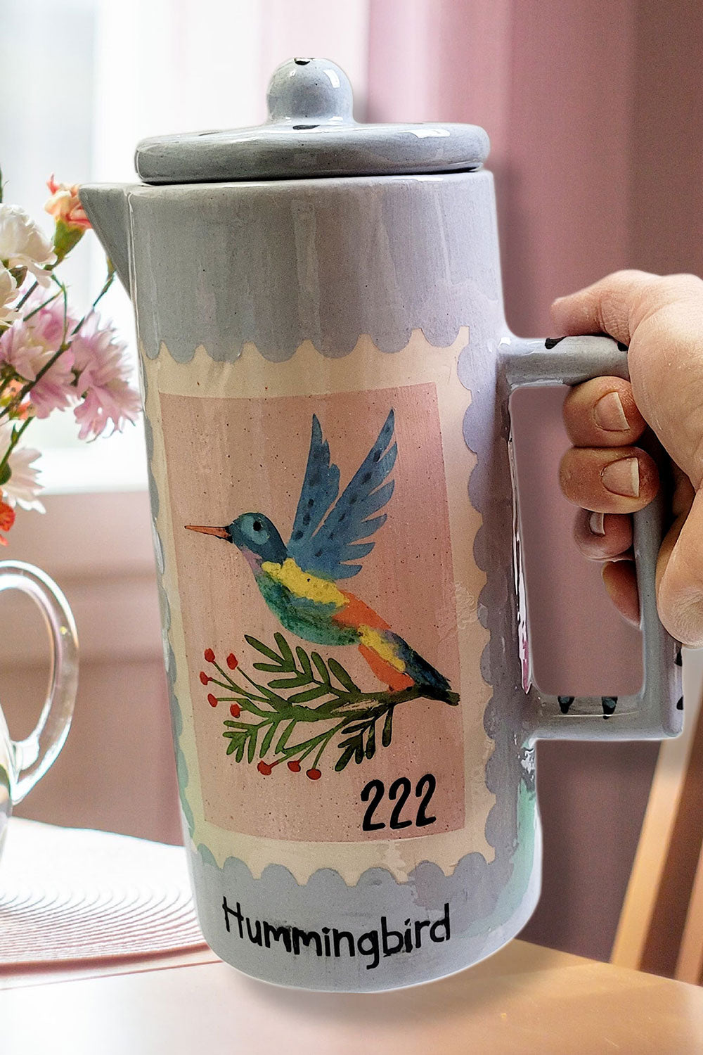 Sesiber-Seramik Sürahi Arı Kuşu-Sürahi-3-Milagron.com