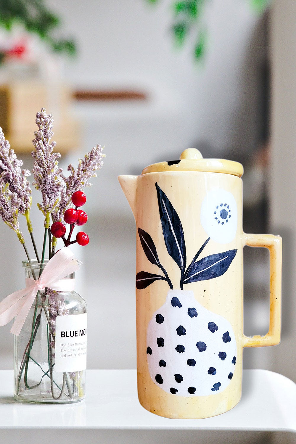 Sesiber-Seramik Sürahi Sarı-Sürahi-1-Milagron.com