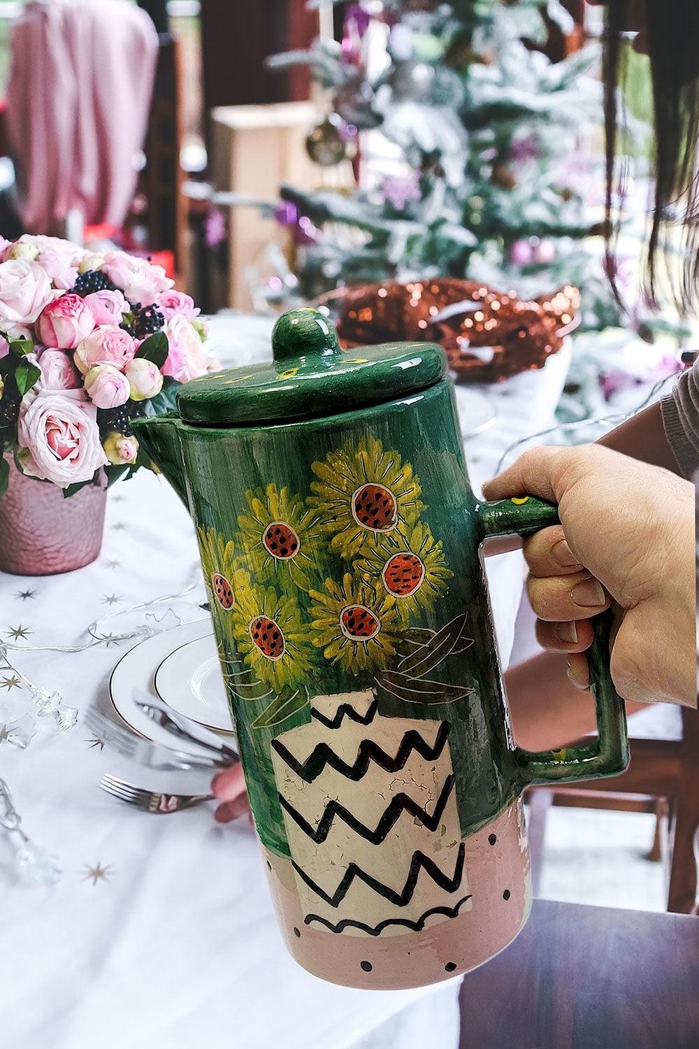 Sesiber-Seramik Sürahi Yeşil-Sürahi-1-Milagron.com