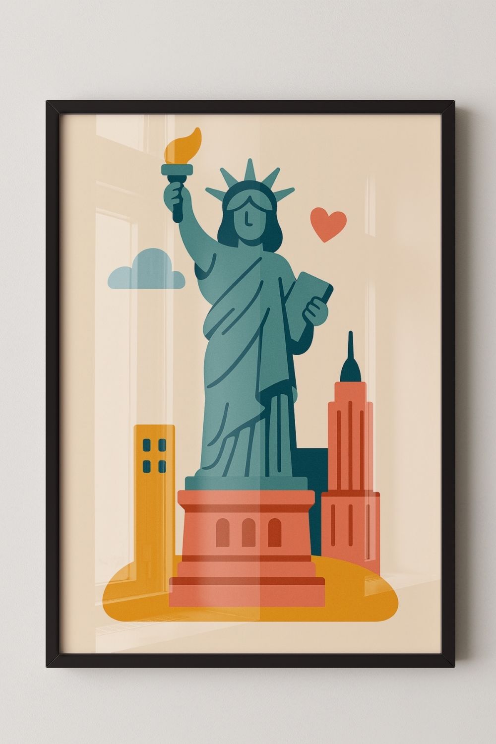 Playful Newyork - Çerçeveli Art Print Tablo - 0