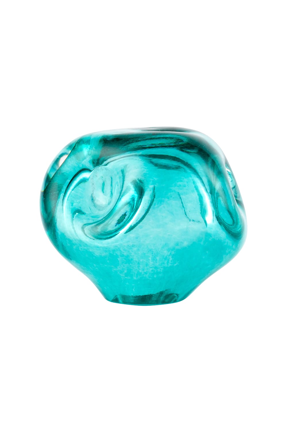 Seym Glass Studio-Mini Luminis Turkuaz-Vazo-2-Milagron.com