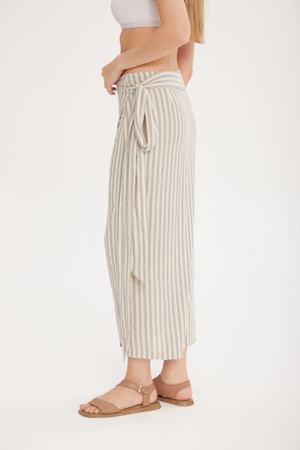 Sfida İstanbul-File Dokulu Çizgili Pareo - Organic Cotton Stripe Pareo - Sf9n-Pareo & Bandana-3-Milagron.com