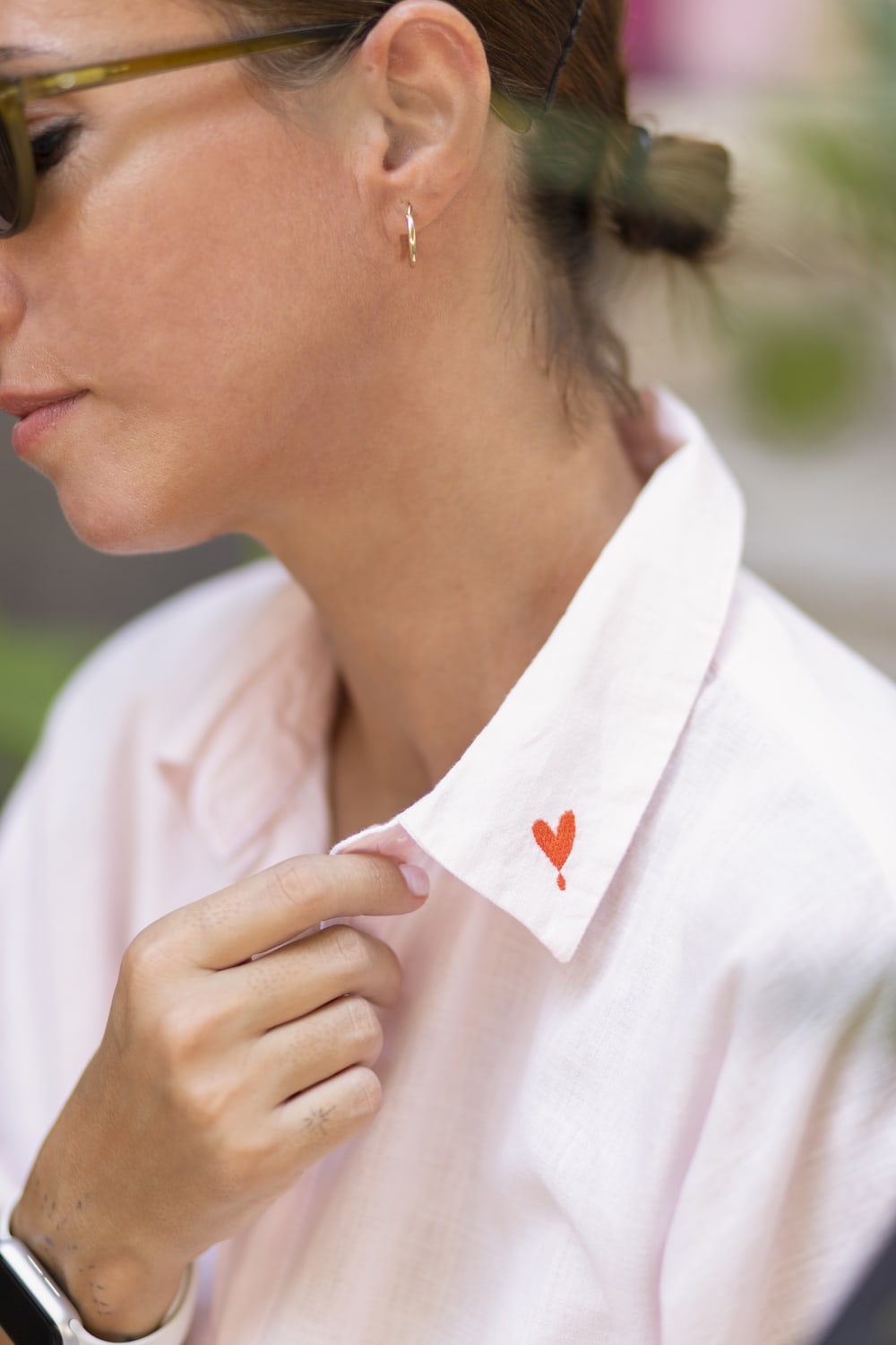 Sfida İstanbul-Flamlı Keten Görünümlü Pamuk Gömlek Elbise-Elbise-6-Milagron.com