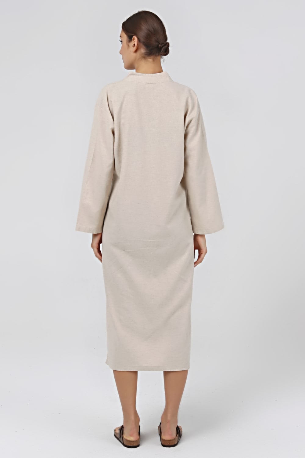 Sfida İstanbul-Keten / Pamuk Kaftan. Linen / Cotton Caftan - Ar006-Elbise-2-Milagron.com