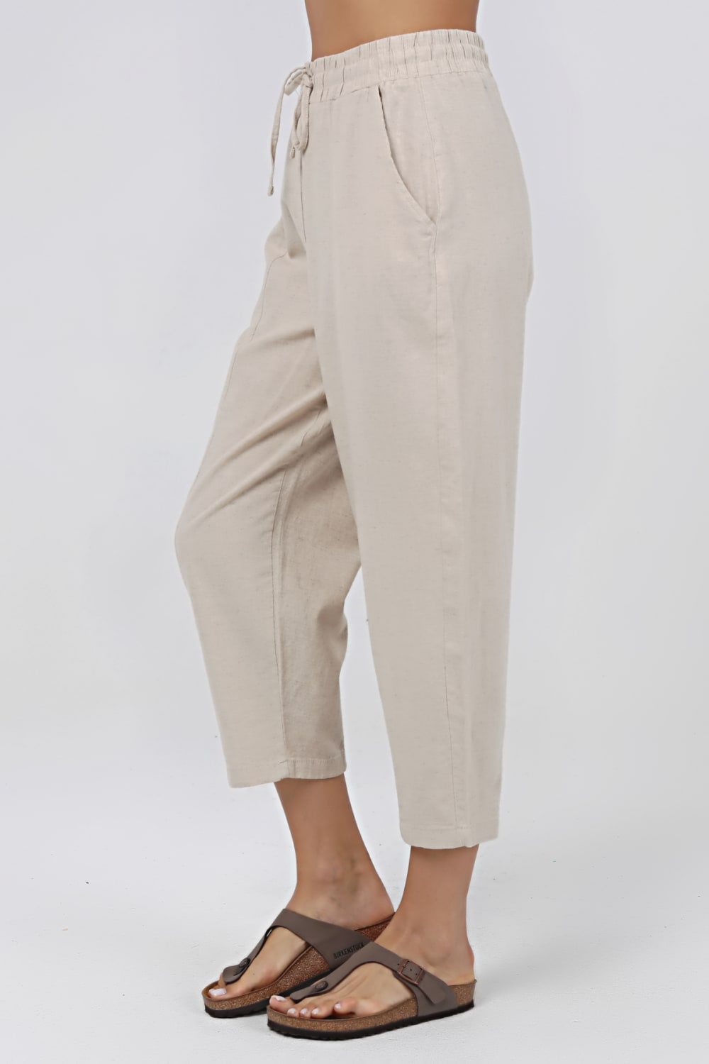 Sfida İstanbul-Keten / Pamuk Şalvar Pantalon. Linen / Cotton Slouchy Pant - Ar007-Pantolon-2-Milagron.com
