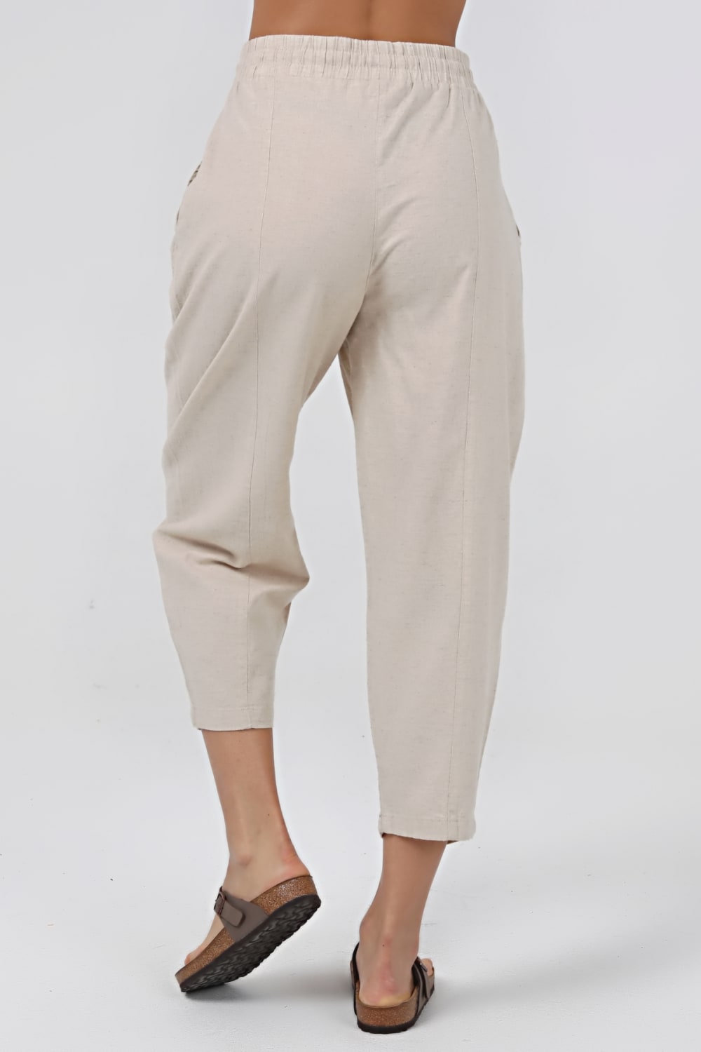Sfida İstanbul-Keten / Pamuk Şalvar Pantalon. Linen / Cotton Slouchy Pant - Ar007-Pantolon-7-Milagron.com
