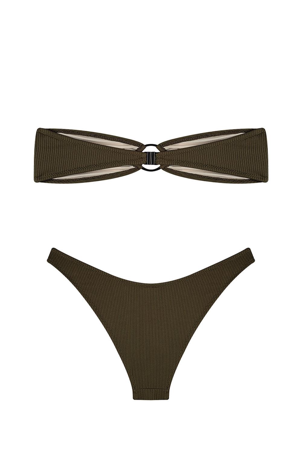 Shikoo Swimwear-Halka Detaylı Straplez Bikini-Bikini & Mayo-3-Milagron.com