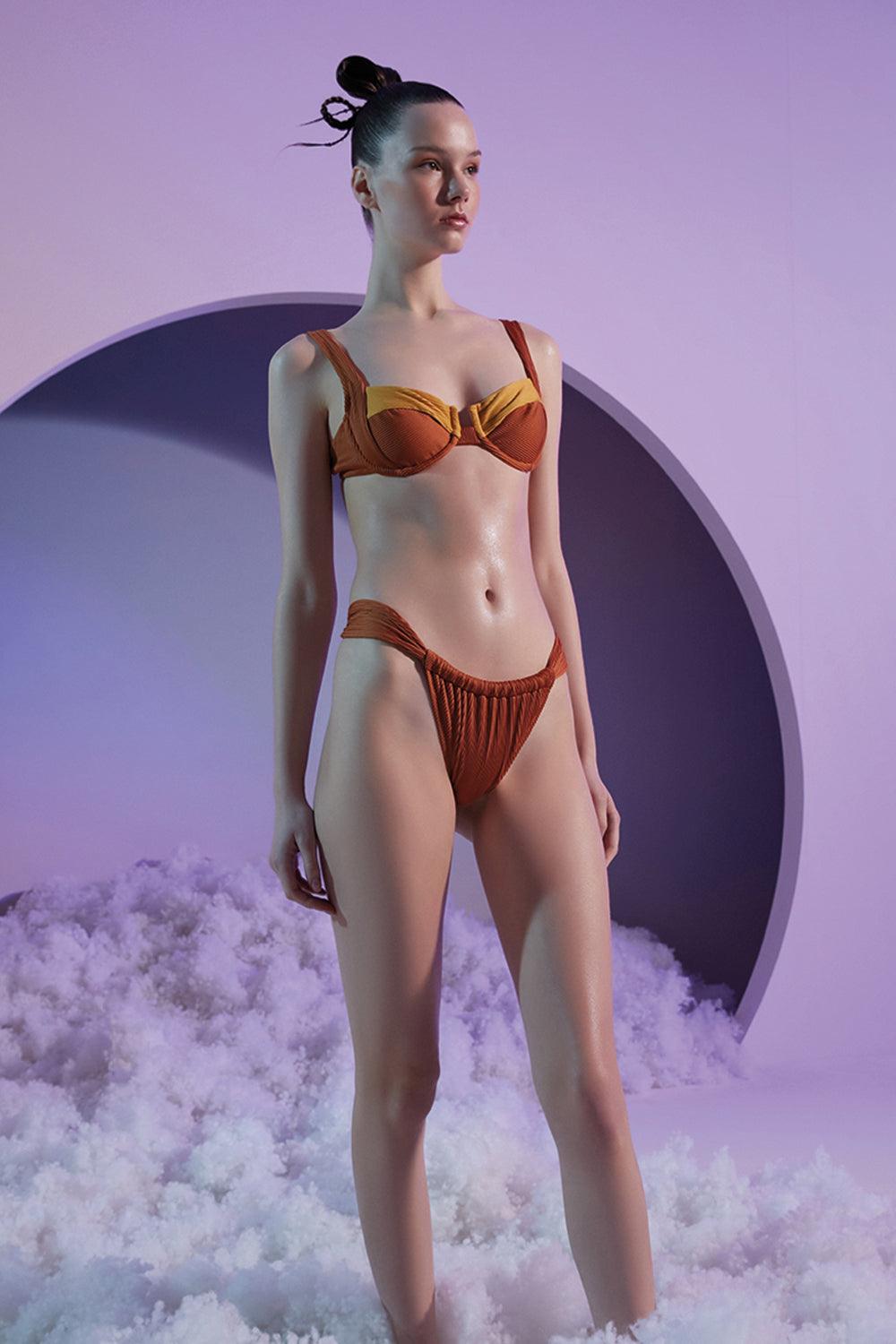 Shikoo Swimwear-İki Renk Balenli Bikini Takımı-Bikini & Mayo-1-Milagron.com