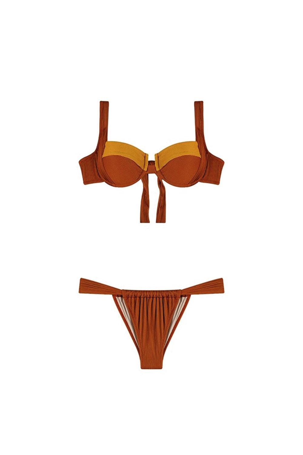 Shikoo Swimwear-İki Renk Balenli Bikini Takımı-Bikini & Mayo-3-Milagron.com