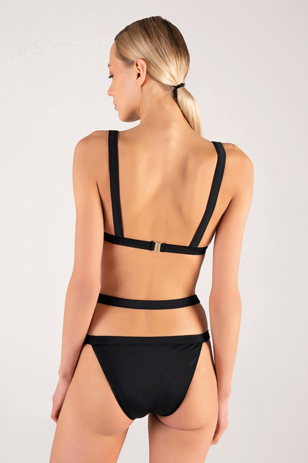 Shikoo Swimwear-Üçgen Siyah Belden Kemerli Bikini Takımı-Bikini & Mayo-2-Milagron.com