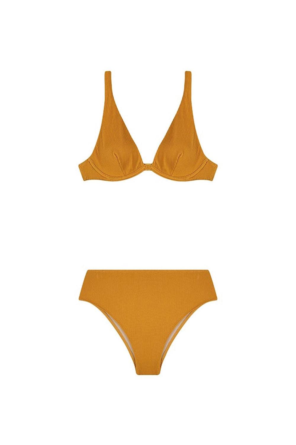 Shikoo Swimwear-V Yaka Üçgen Bikini Takımı-Bikini & Mayo-4-Milagron.com
