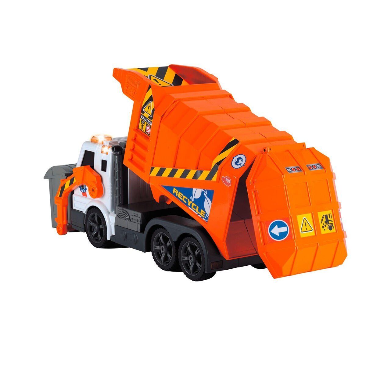 203308369 Dickie Garbage Truck Free Wheel Light Sound B/O Lifting Fork Wt