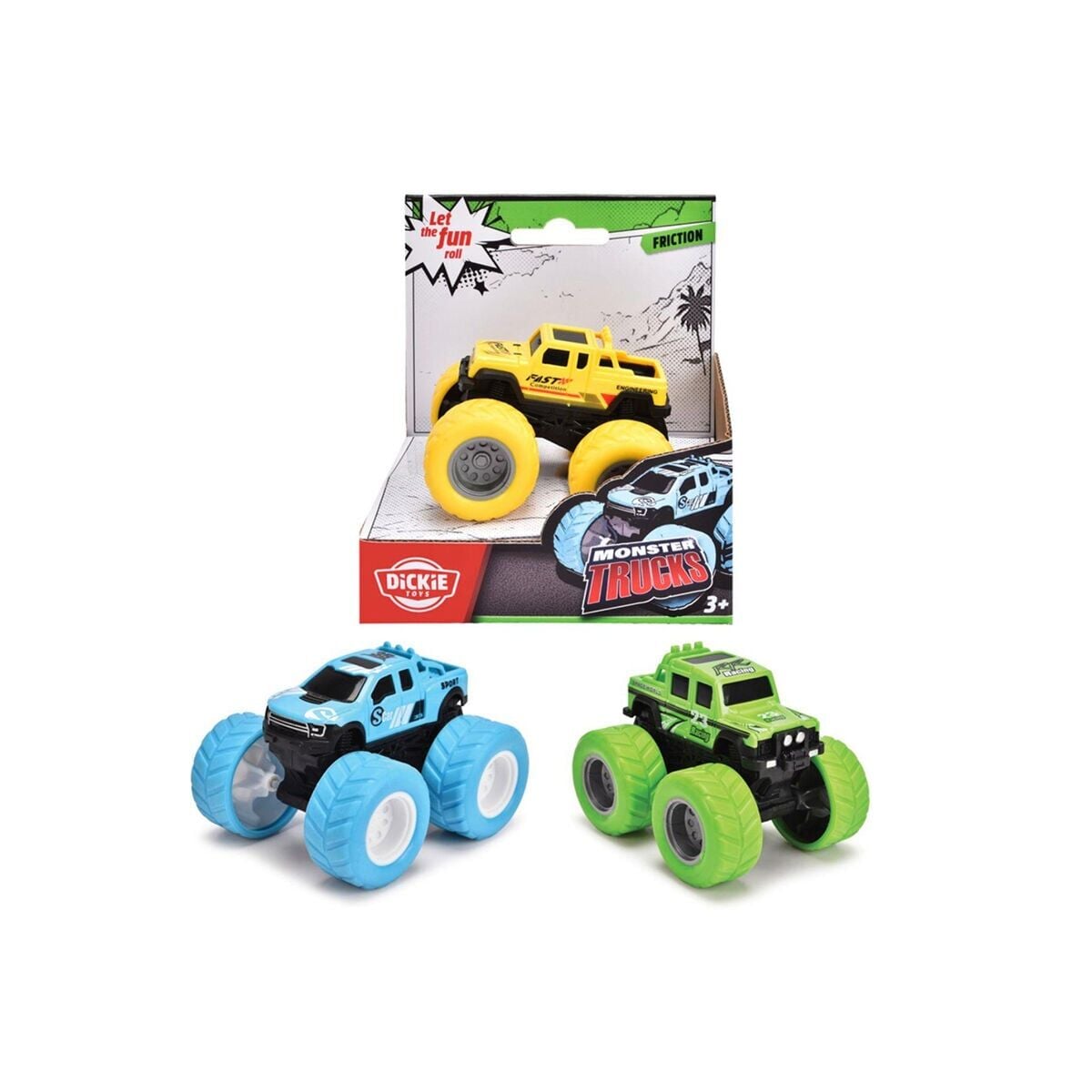 203761002 Monster Trucks 3-Asst