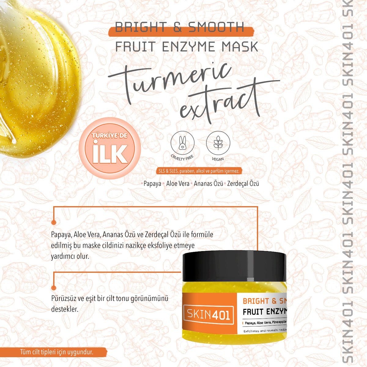 Bright & Smooth Fruit Enzyme Mask 100Ml
