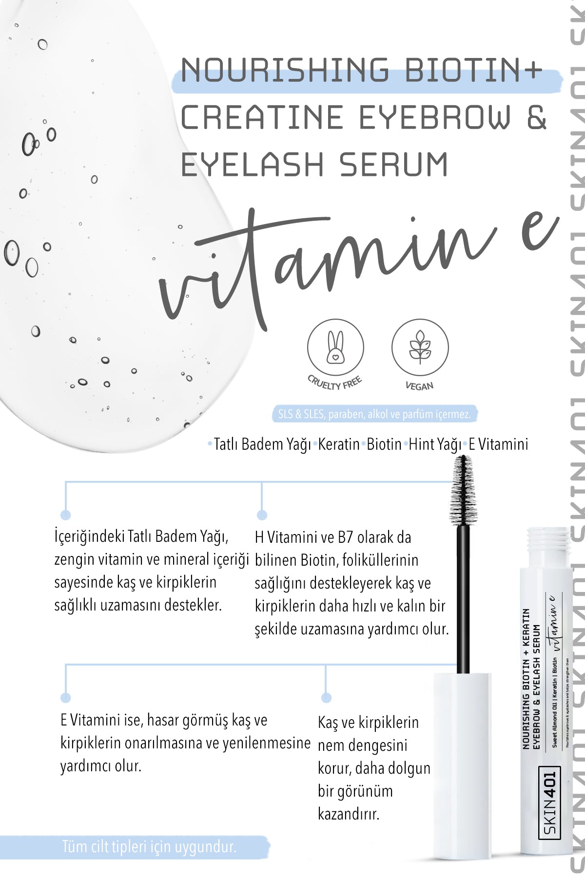 Nourishing Biotin+Creatine Eyebrow & Eyelash Serum 6.5Ml