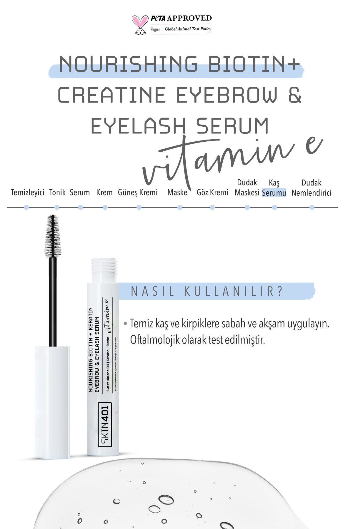 Nourishing Biotin+Creatine Eyebrow & Eyelash Serum 6.5Ml