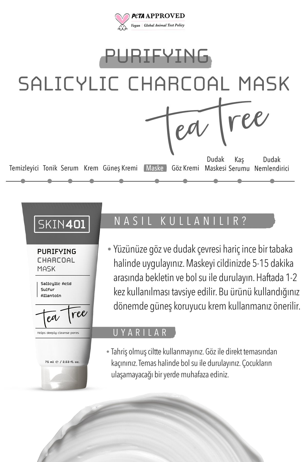 Purifying Salicylic Charchoal Mask 75Ml