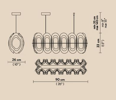 Fiordlys Linear Sarkit Beyaz Ø90X26Xh33 Cm Led 30W