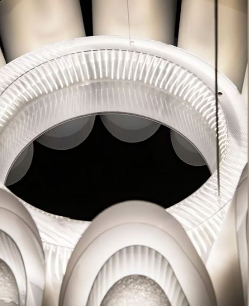 Fiordlys Round Sarkit Silver Ø56X33 Cm Led 36W