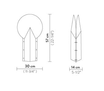 Moon Masa Lambasi 1L Beyaz Ø30X14Xh57 Cm E27 Led 1X12W