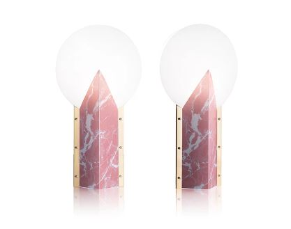 Moon Masa Lambasi 1L Pembe Ø30X14Xh57 Cm E27 Led 1X12W