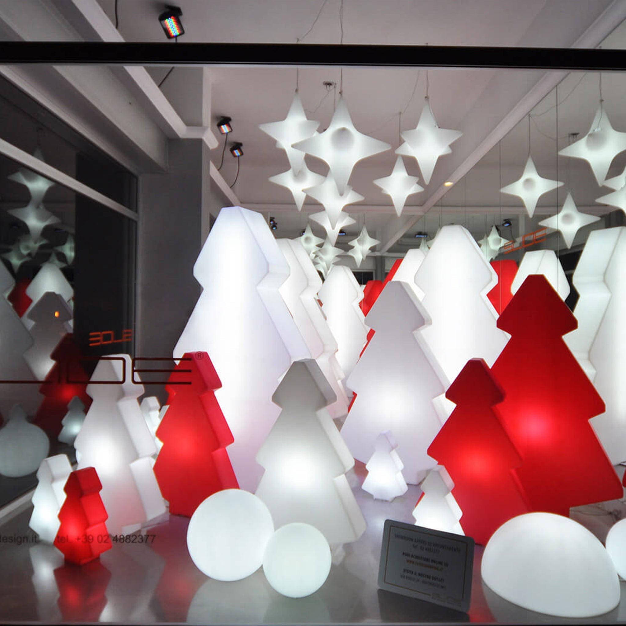 Slide-Lightree Kırmızı Işıklı Dekoratif Yılbaşı Ağacı (H 100cm)-Yılbaşı Süsleri-5-Milagron.com