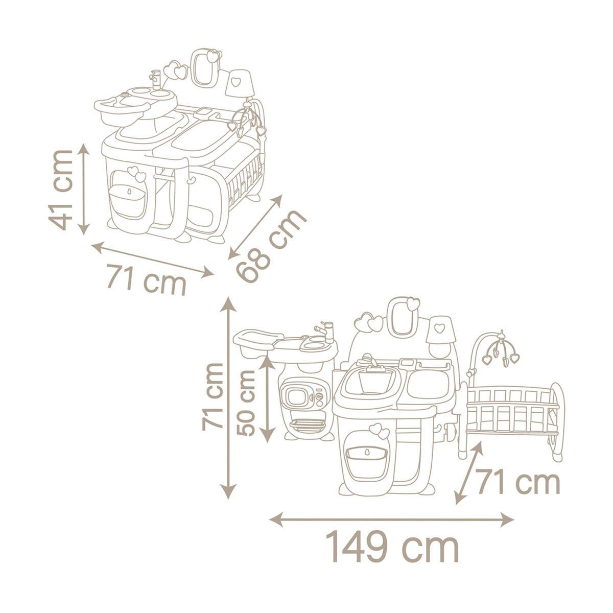Smoby-Baby Nurse Bebek Oyun Merkezi-Oyuncak Bebek ve Oyun Setleri-4-Milagron.com