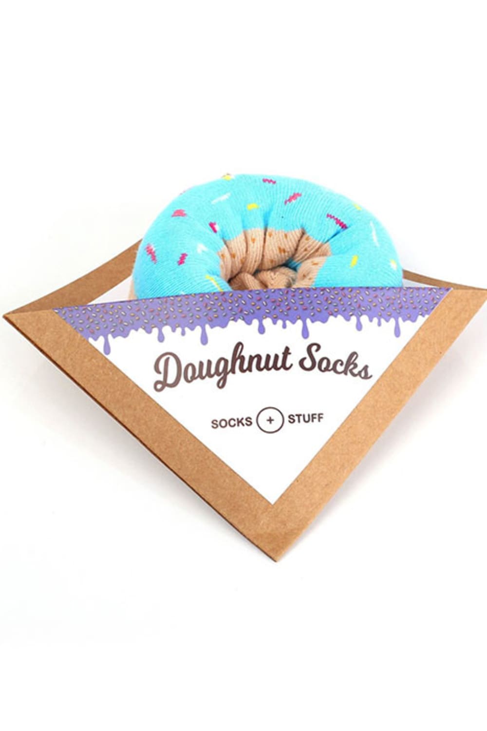 Socks + Stuff-Blue Sprinkles Donut Çorap-Çorap-1-Milagron.com