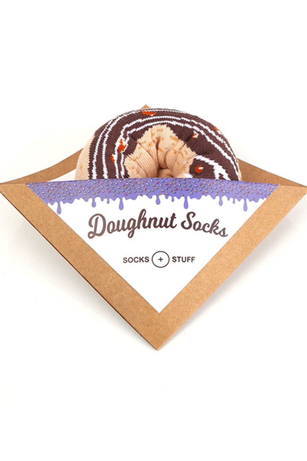 Socks + Stuff-Chocolate Caramel Donut Çorap-Çorap-1-Milagron.com