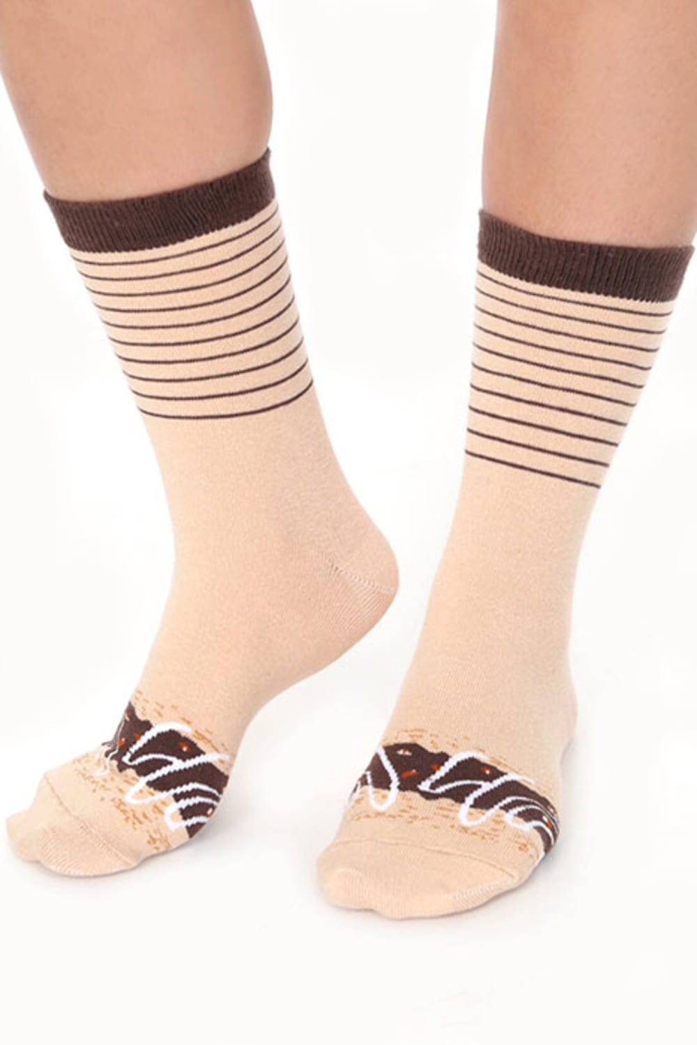 Socks + Stuff-Chocolate Caramel Donut Çorap-Çorap-2-Milagron.com