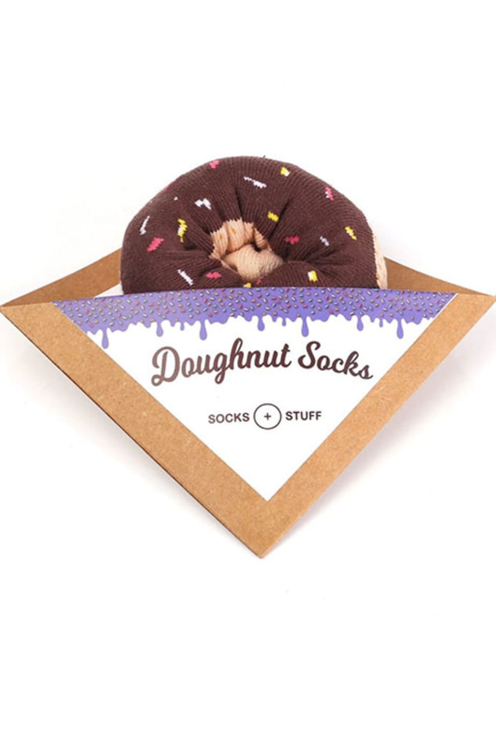 Socks + Stuff-Chocolate Glazed Donut Çorap-Çorap-1-Milagron.com