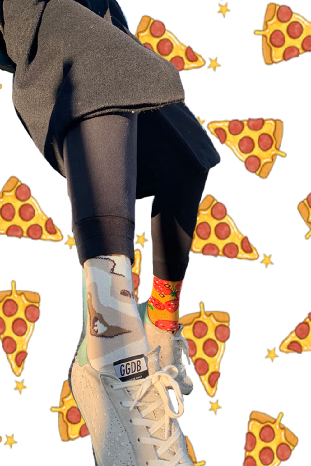 Socks + Stuff-Pepperoni Dilim Pizza Çorap-Çorap-5-Milagron.com