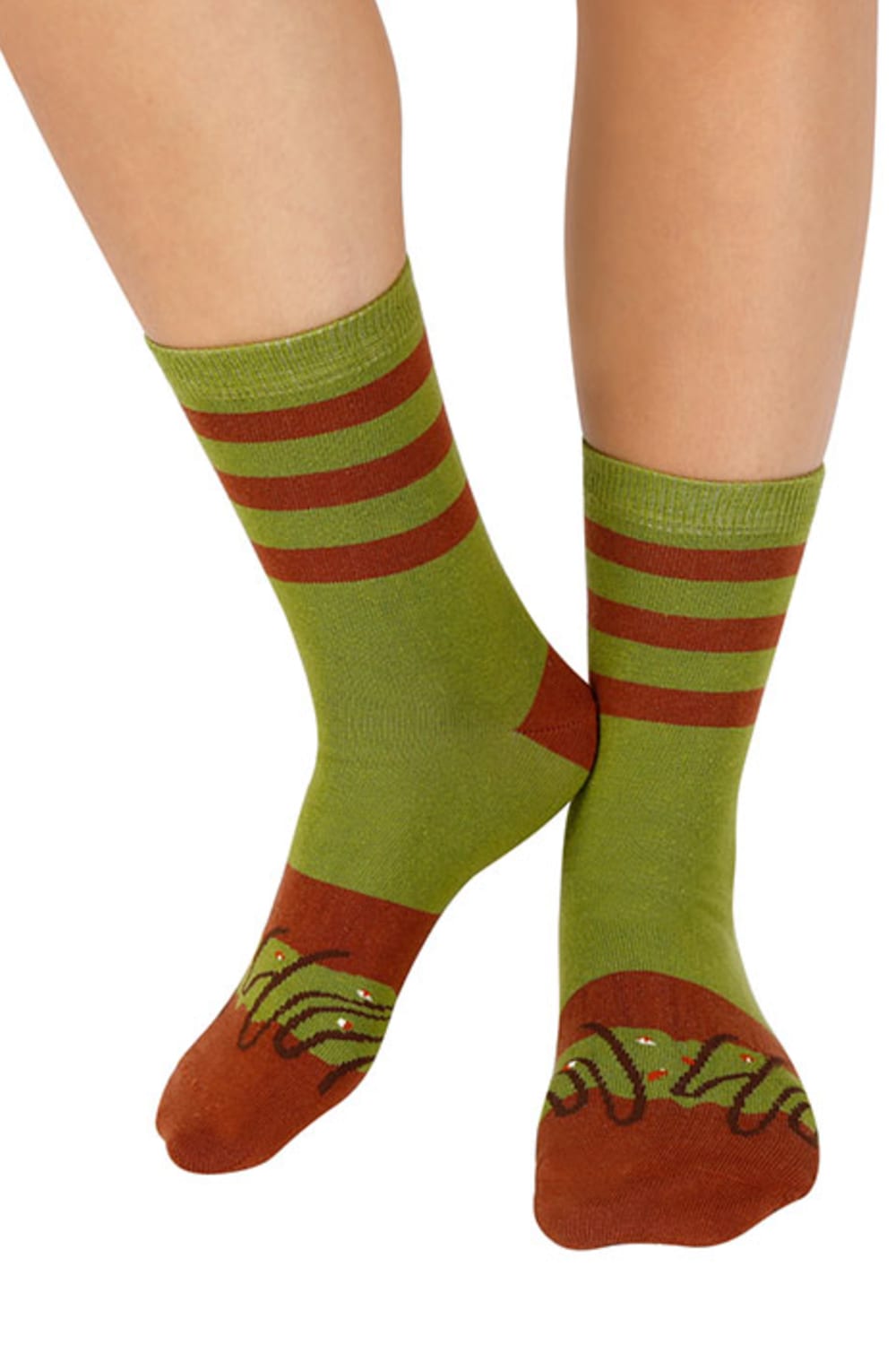 Socks + Stuff-Pistachio Swirl Donut Socks-Çorap-2-Milagron.com