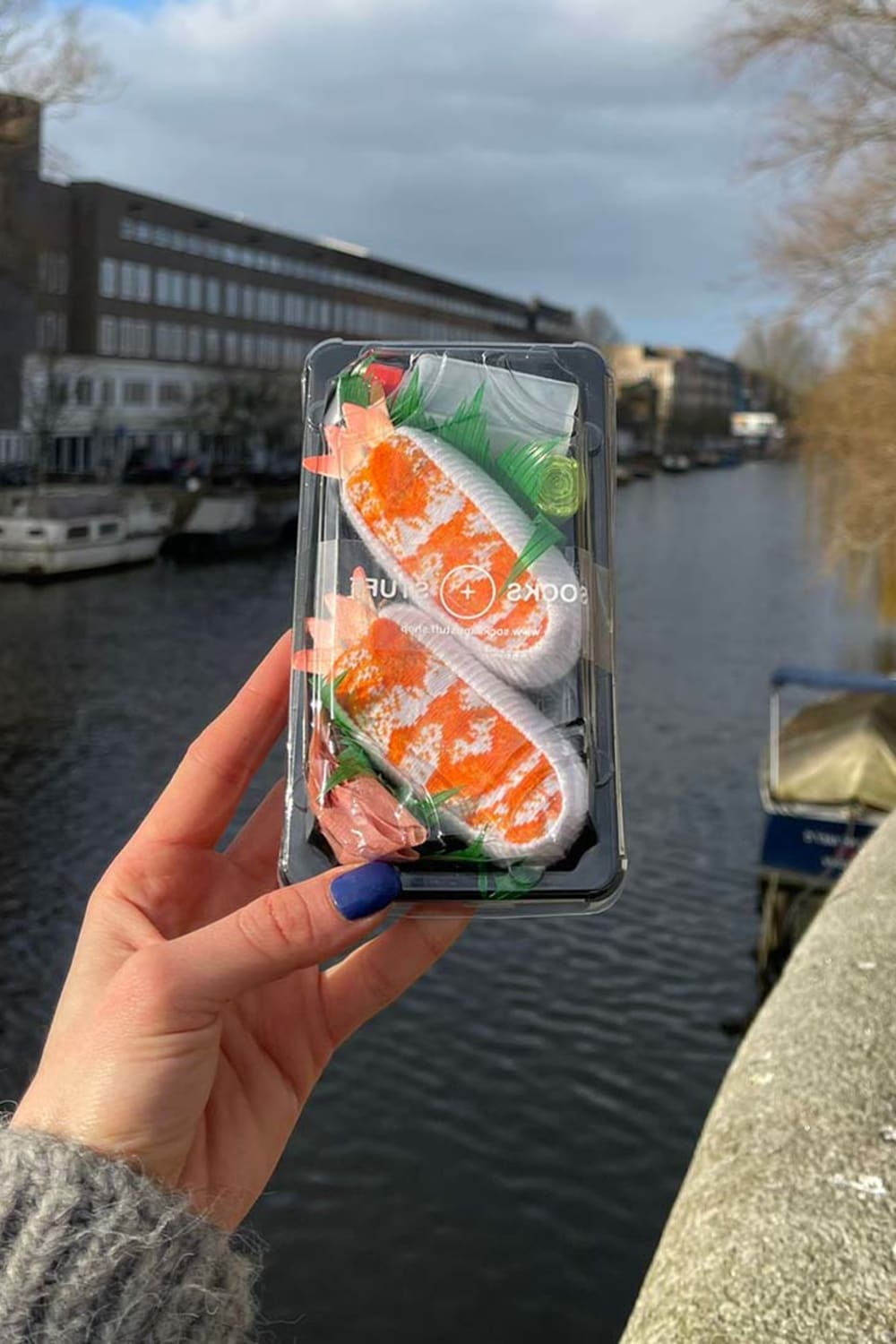 Socks + Stuff-Shrimp Sushi Çorap-Çorap-6-Milagron.com