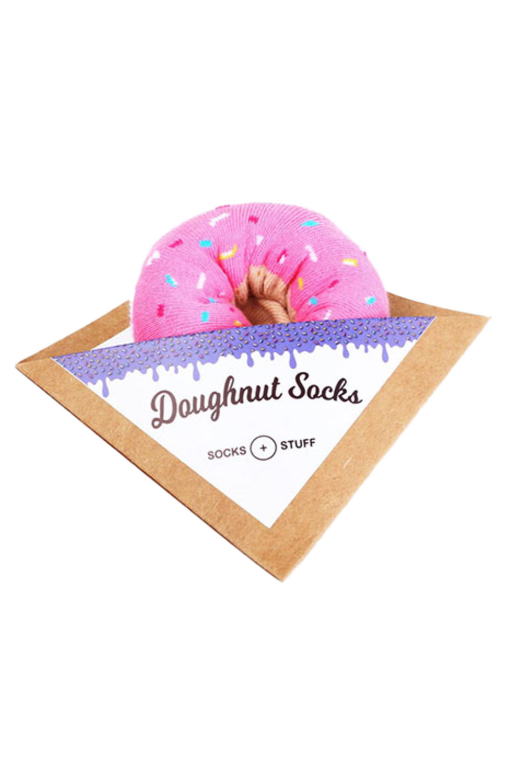 Socks + Stuff-Strawberry Sprinkles Donut Çorap-Çorap-1-Milagron.com