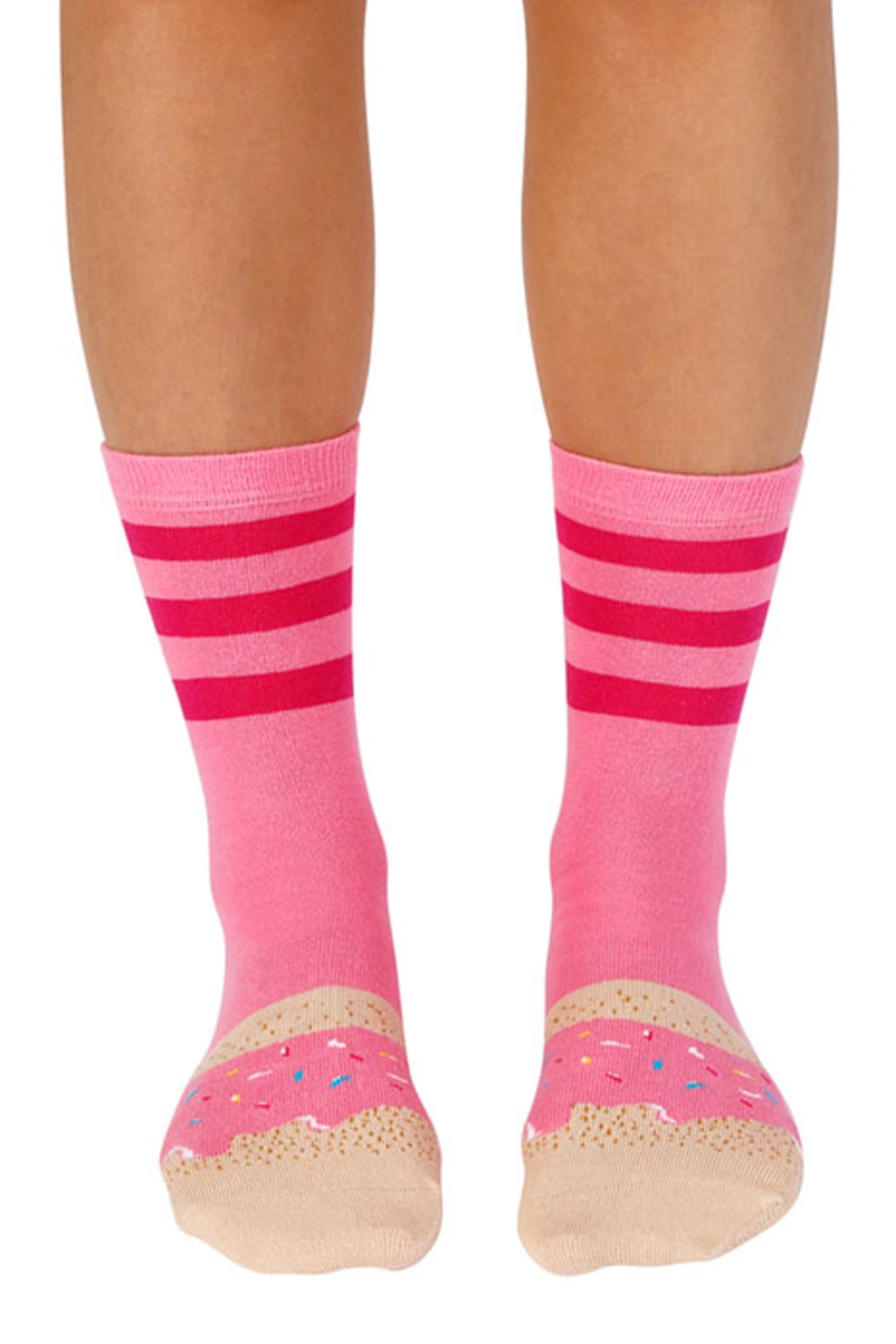 Socks + Stuff-Strawberry Sprinkles Donut Çorap-Çorap-3-Milagron.com