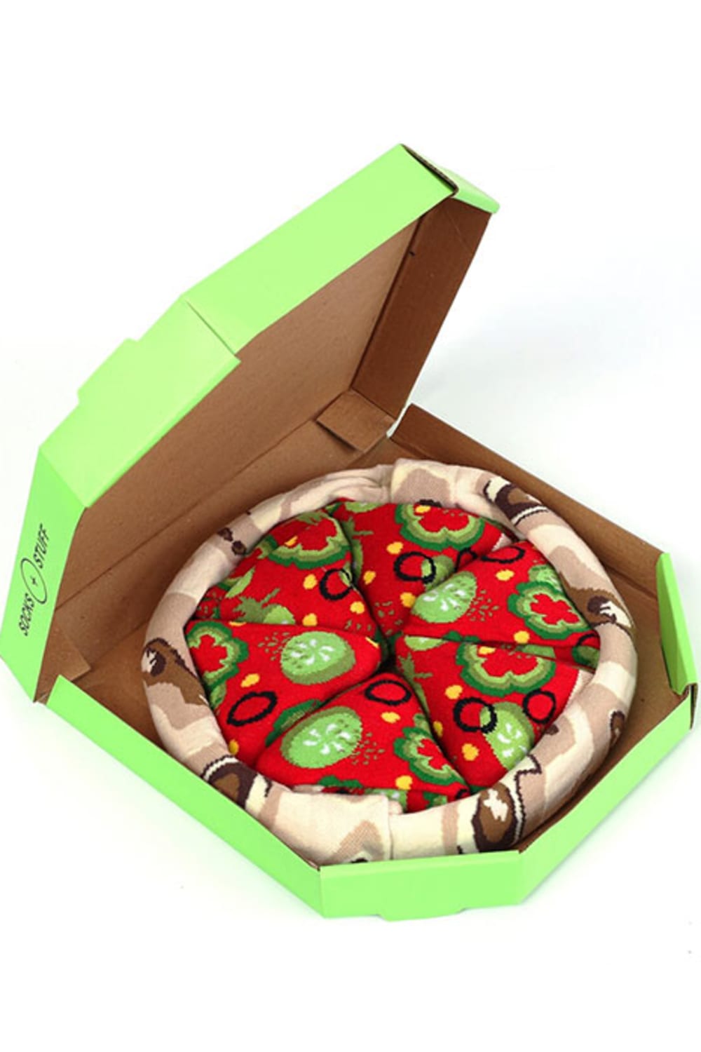 Socks + Stuff-Veggie Vegetarian Pizza Çorap-Çorap-1-Milagron.com