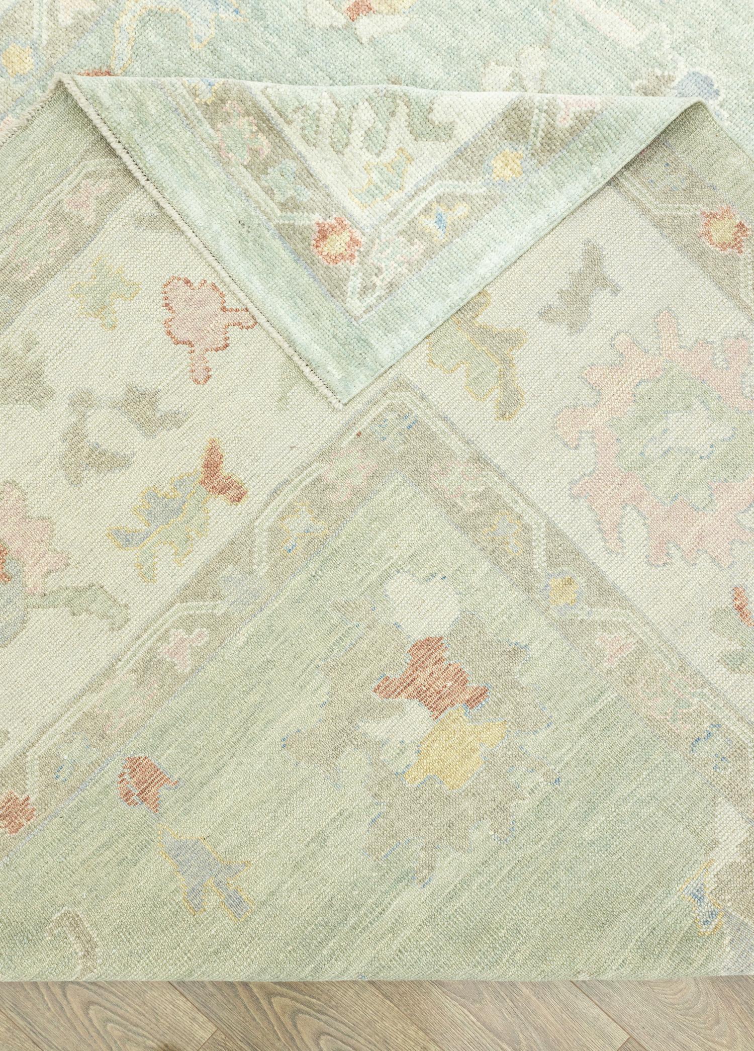 Soho Antiq-Adin Pastel Renkli El Dokuma Uşak Halısı 305x415 Cm-Halı-5-Milagron.com