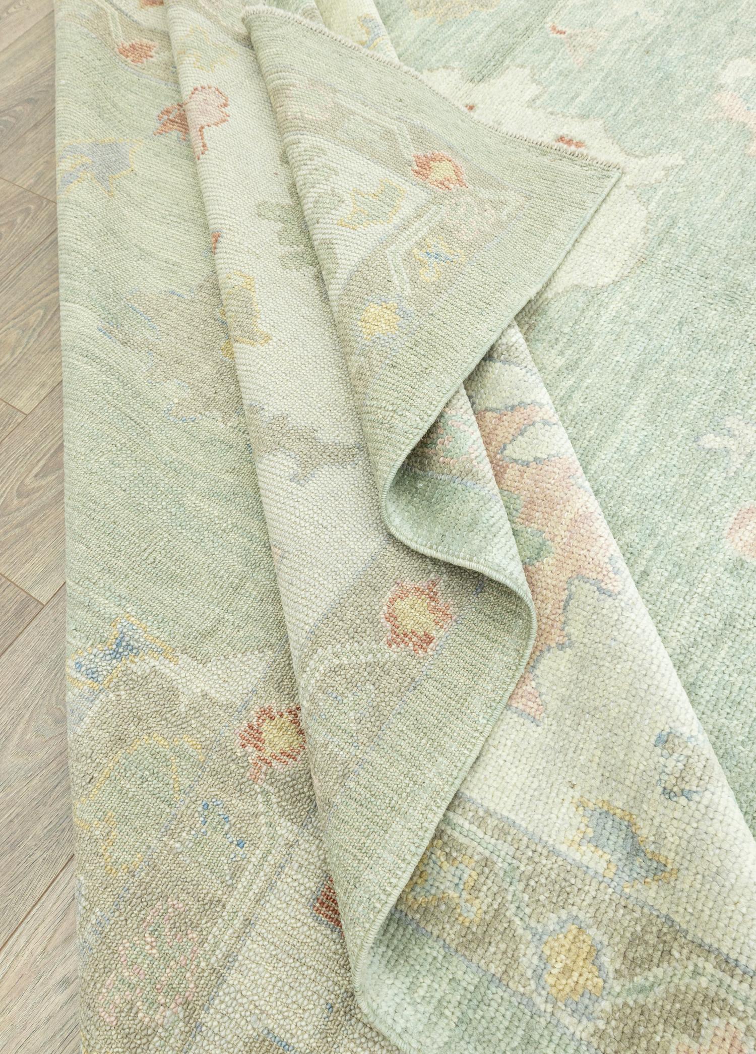 Soho Antiq-Adin Pastel Renkli El Dokuma Uşak Halısı 305x415 Cm-Halı-7-Milagron.com