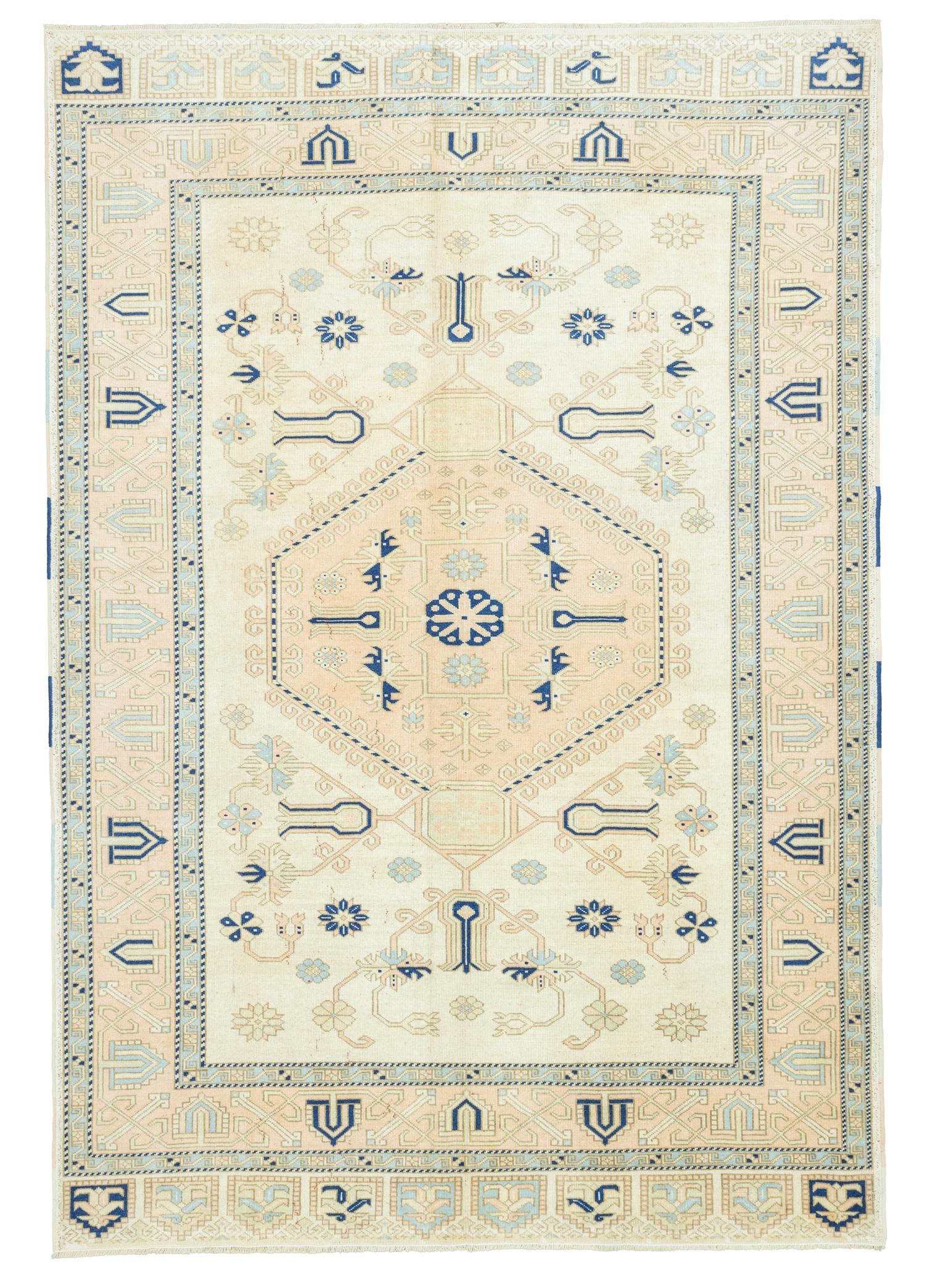 Soho Antiq-Afya Etnik Desenli El Dokuma Yün Halı 198x292 Cm-Halı-1-Milagron.com